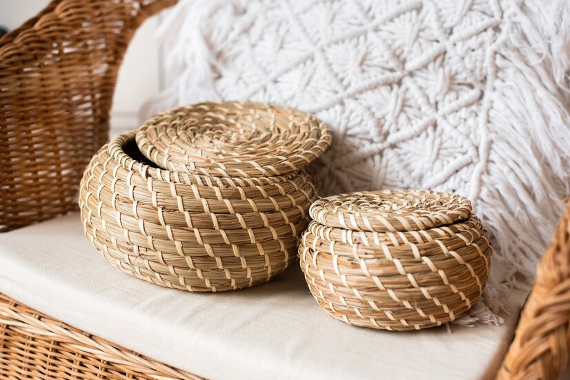 woven rattan decor
